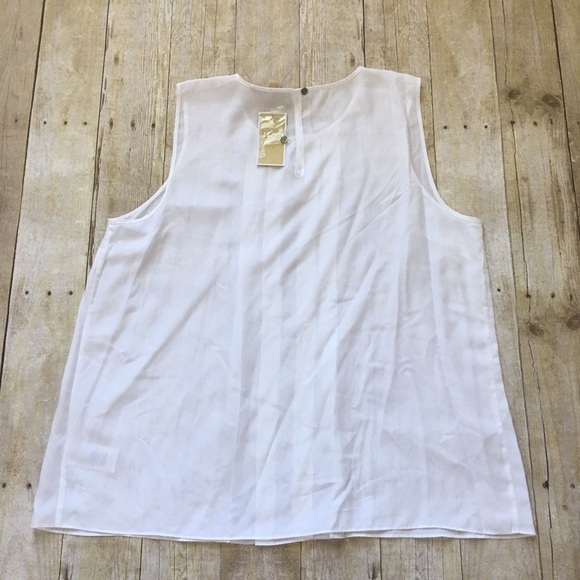 Michael Kors White Blouse Tank Top - Picture 4 of 8